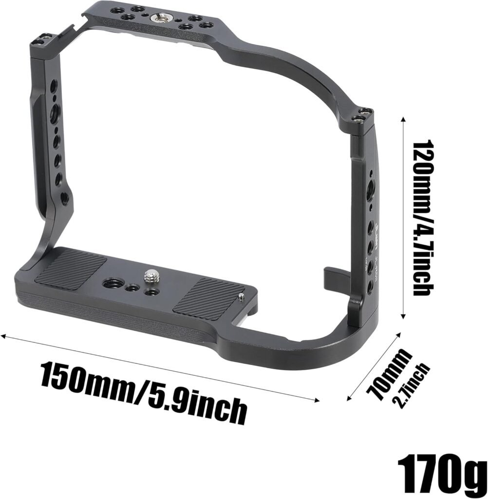 Camera cage met top handgreep voor camera, aluminium rig met NATO rail en cold shoe