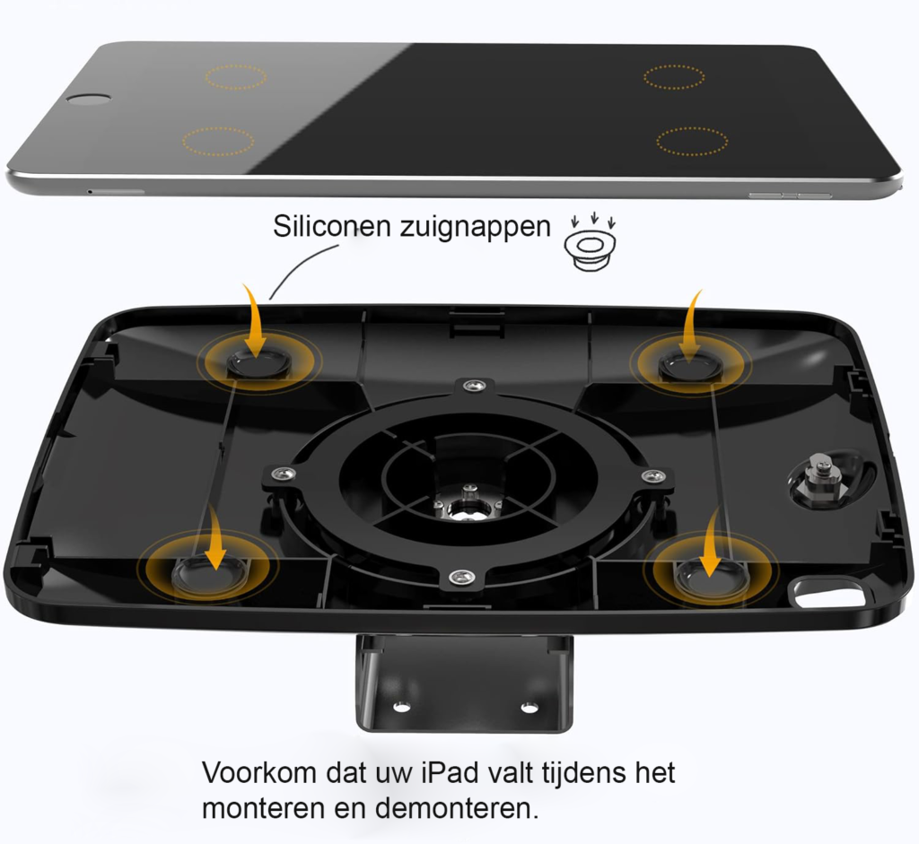 Anti-diefstal iPad wandhouder 10,2 inch voor iPad 7e, 8e en 9e generatie