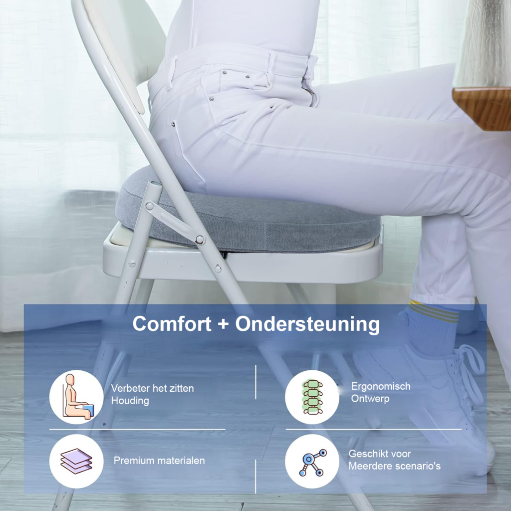 Donut Ring Kussen - Orthopedisch Zitkussen voor Coccyx en Aambeien - Memory Foam - Voor Auto, Thuis, Kantoor of Rolstoel