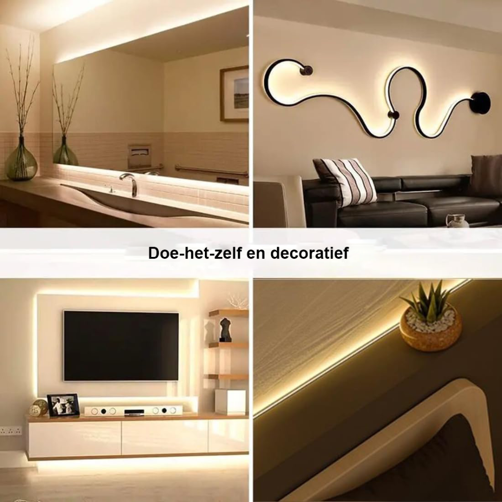 COB LED Strip 5m Warm Wit 3000K - Zelfklevende LED Lichtstrip - Flexibel en Snijbaar - 5 mm Breed, CRI 90