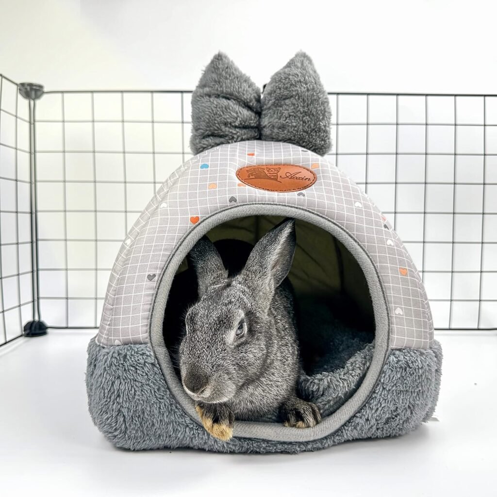 Cavia bed en schuilplaats voor konijnen en kleine dieren, zacht en warm huisdierenbed