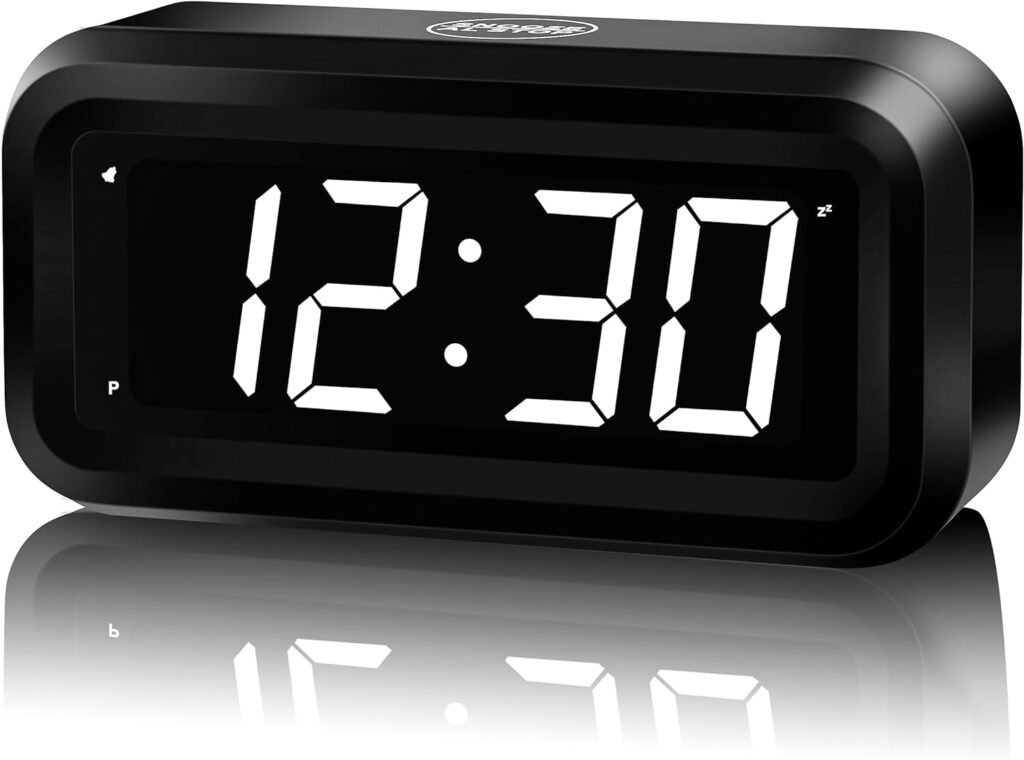 Digitale LED kinderwekker met instelbare helderheid, compact en draagbaar