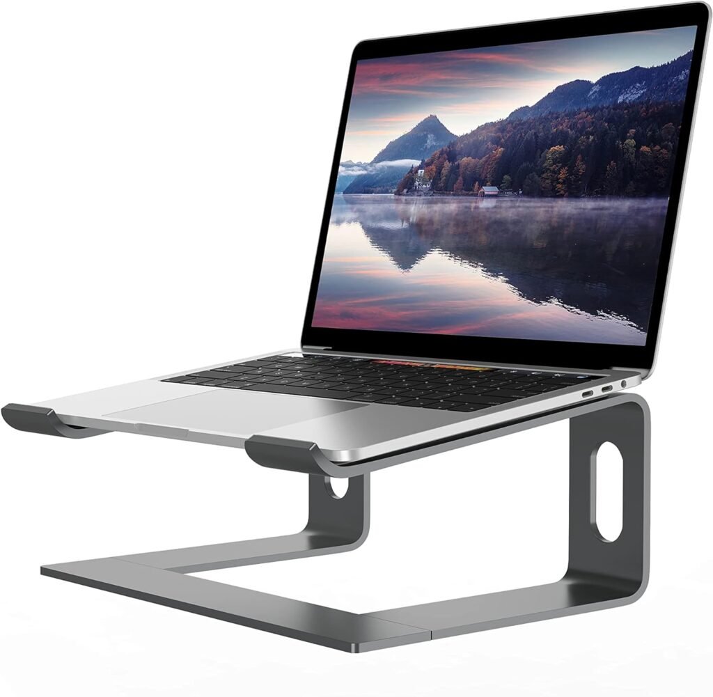 Ergonomische laptopverhoger voor bureau, geschikt als laptophouder voor MacBook, Dell en HP