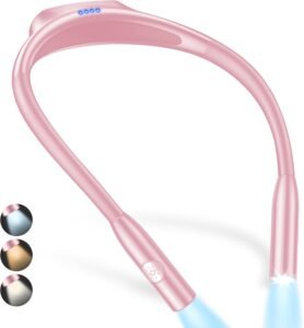 Neklamp Oplaadbaar LED – Boeklamp met 3 Lichtkleuren en Dimbare Leesverlichting – Handsfree Leeslamp voor Lezen in Bed – 80 Uur Brandtijd