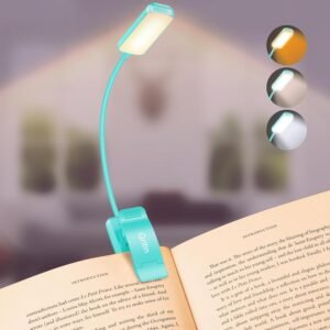 Boeklamp met klem 9 LED voor dimbaar lezen met flexibel licht en oplaadbare batterij