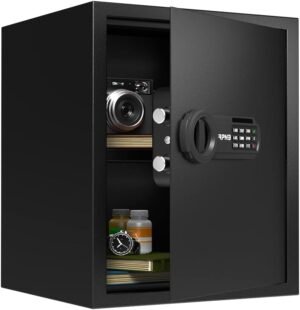 Digitale kluis met toetsenbord 43L - elektronische veiligheidskluis voor woning, hotel en kantoor