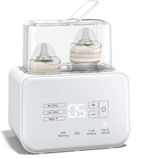 Babyflessenwarmer en sterilisator 8-in-1 met LCD display voor snelle babyvoeding verwarming en temperatuurregeling voor borstvoeding