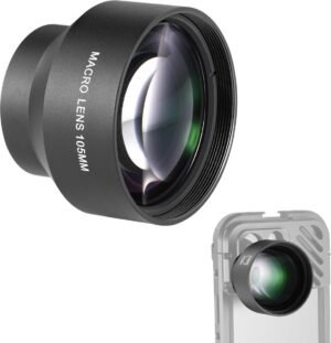 HD 105mm macro lens voor smartphone met 17mm lens adapter voor iPhone en Samsung mobiele fotografie