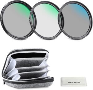37mm Lensfilter Set – UV CPL ND4 Filter – Optisch Glas met Aluminium Frame – Inclusief Harde Opbergtas