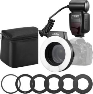 Ringlamp met Ringflits – Dimbare Selfie Lamp voor Fotografie, Video en Vlogs – Geschikt voor Smartphone en Camera – TTL Functie