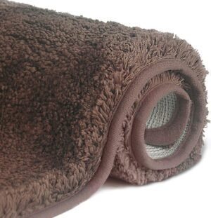 Hoogpolige Badmat Antislip - Microvezel Badkamerkleed voor Douche en Bad - Waterabsorberend en Wasbaar - Grijs 60x90 cm