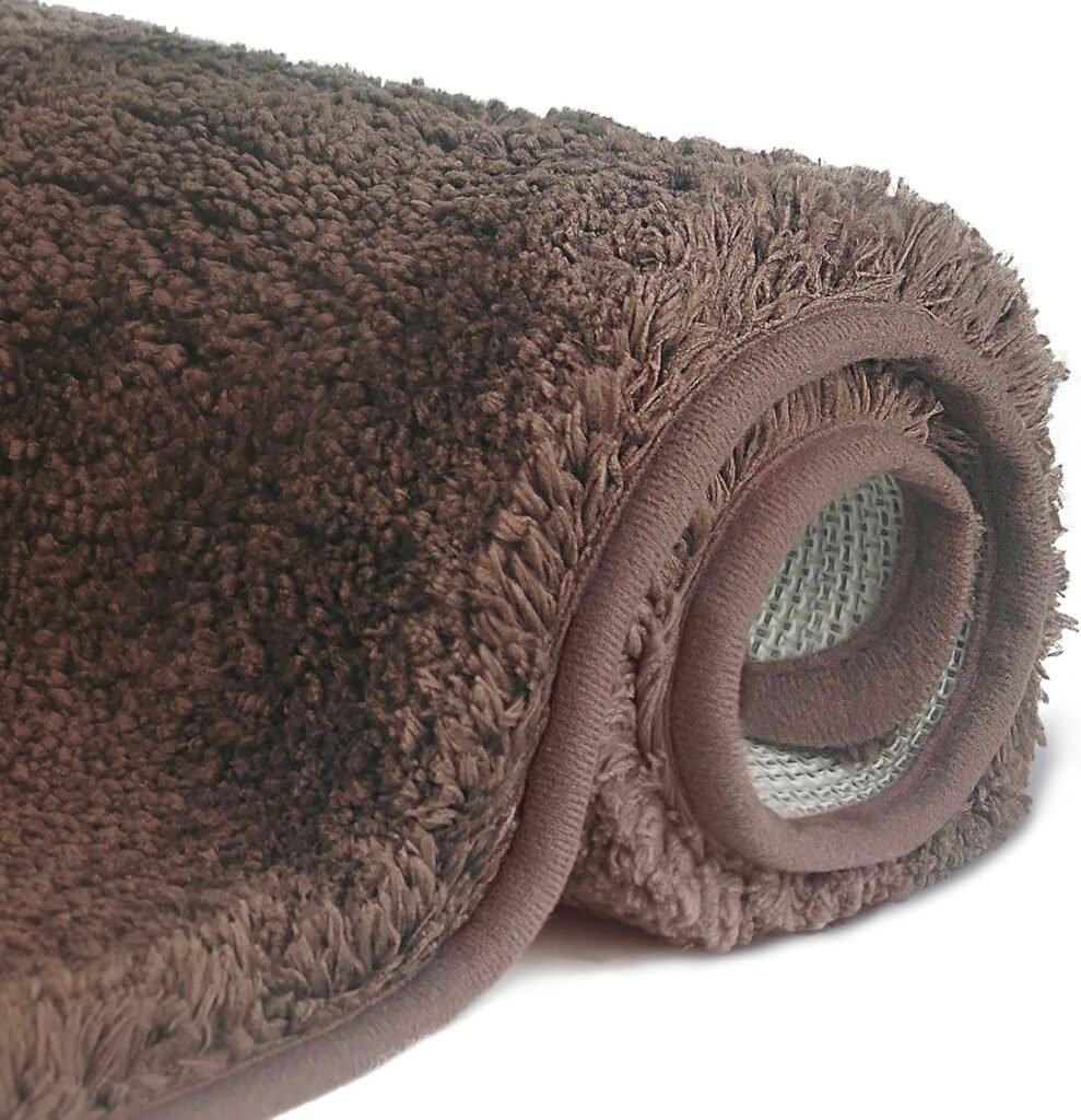 Hoogpolige Badmat Antislip - Microvezel Badkamerkleed voor Douche en Bad - Waterabsorberend en Wasbaar - Grijs 60x90 cm