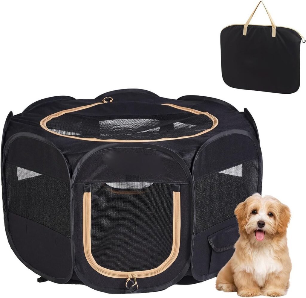 Opvouwbare dierenren met mesh voor honden, katten, puppy's en kittens binnen en buiten