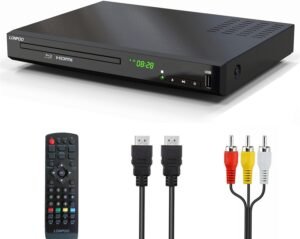 Blu-ray Speler Full HD 1080p – DVD en CD Speler met HDMI en USB – Multiregio – PAL/NTSC, Zwart