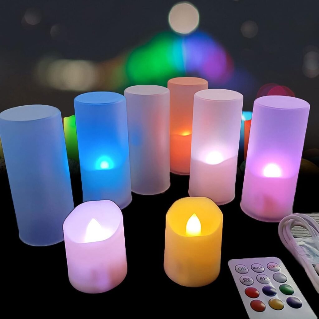 Oplaadbare LED Theelichtjes 6 Stuks - Vlamloze Kaarsen met Afstandsbediening en Timer - Flikkerend Licht - Voor Decoratie en Feestjes