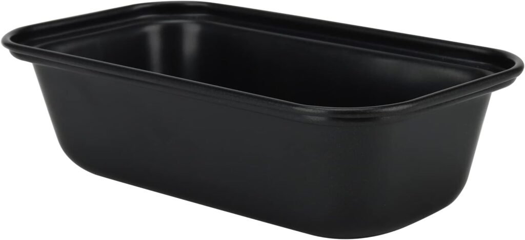 Mini broodbakvormen set van 6, zwarte antiaanbak bakvormen voor oven, 15,5 x 8,5 cm