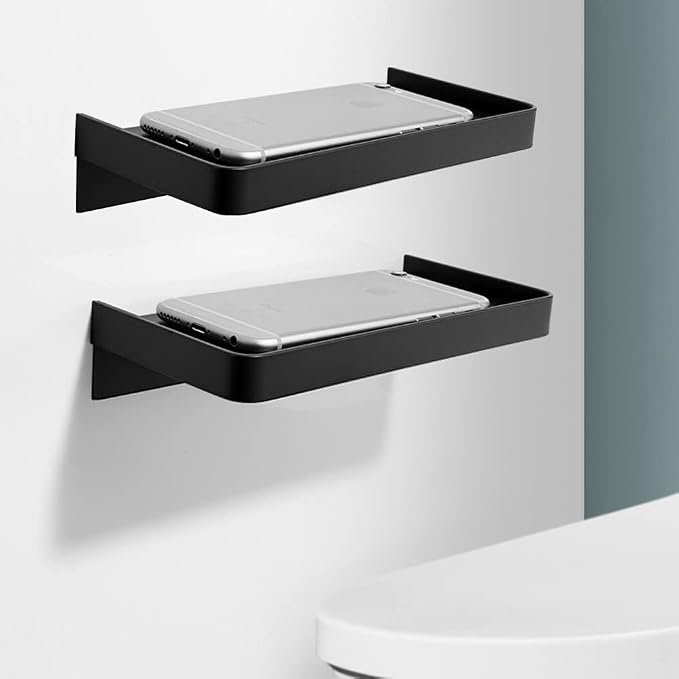 Set van 2 zelfklevende RVS doucheplanken van 19 cm zonder boren