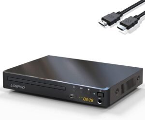 Compacte DVD Speler voor TV – CD/DVD Speler met HDMI en USB – Codevrij – Inclusief HDMI-kabel 1,5 m