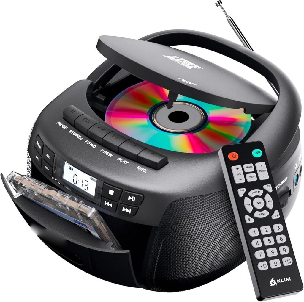 CD speler met cassette speler, AM/FM radio, Bluetooth, USB en AUX aansluiting