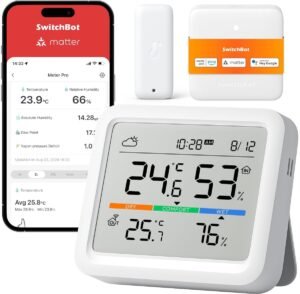 Slim Wi-Fi weerstation met thermometer, hygrometer en weersvoorspelling voor thuis en tuin
