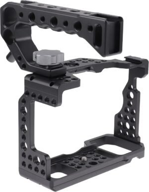 Camera cage met top handle voor Sony A7III, A7RIII, A9 en A7II met 1/4" en 3/8" bevestiging