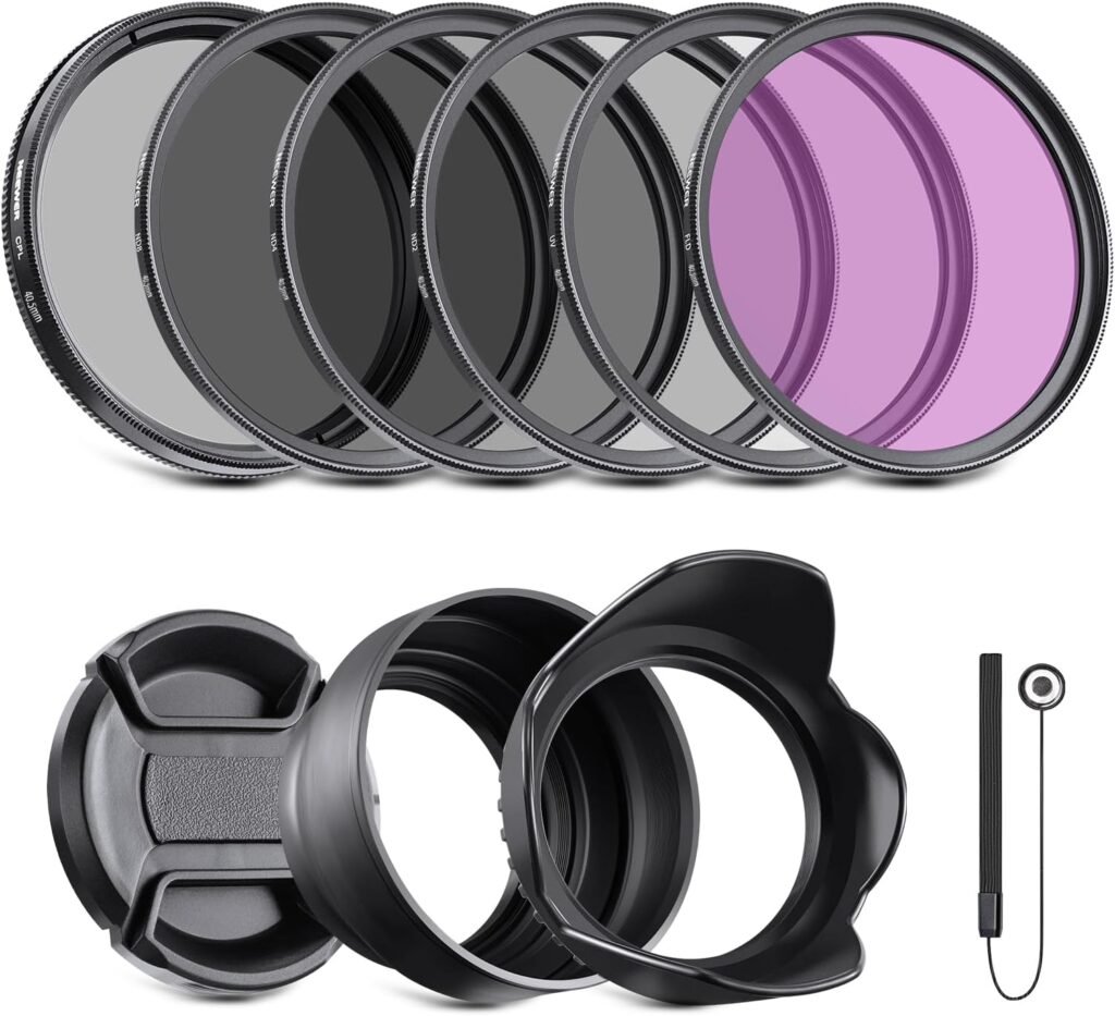 40,5 mm ND-filterset met ND2, ND4, ND8, UV- en CPL-filters voor camera-objectief