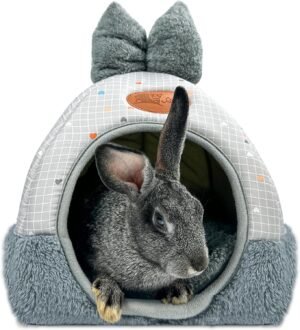 Cavia bed en schuilplaats voor konijnen en kleine dieren, zacht en warm huisdierenbed