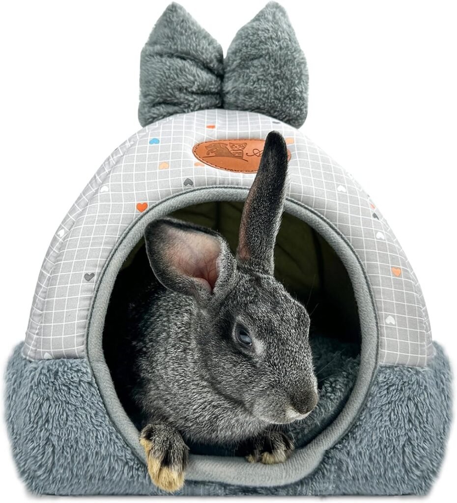 Cavia bed en schuilplaats voor konijnen en kleine dieren, zacht en warm huisdierenbed