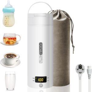 Mini Waterkoker 500 ml – Draagbare Elektrische Waterkoker voor Thee, Koffie en Babyvoeding – RVS 316 met Automatische Uitschakeling – 300W Vermogen