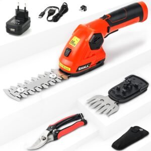 2-in-1 Draadloze Grasschaar en Struikenschaar – Elektrische Snoeischaar voor Gras en Struiken – 7,2V – Inclusief Oplader