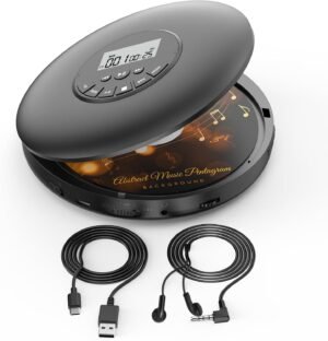 Draagbare CD speler met koptelefoon, CD-R/CD-RW en anti-skip bescherming