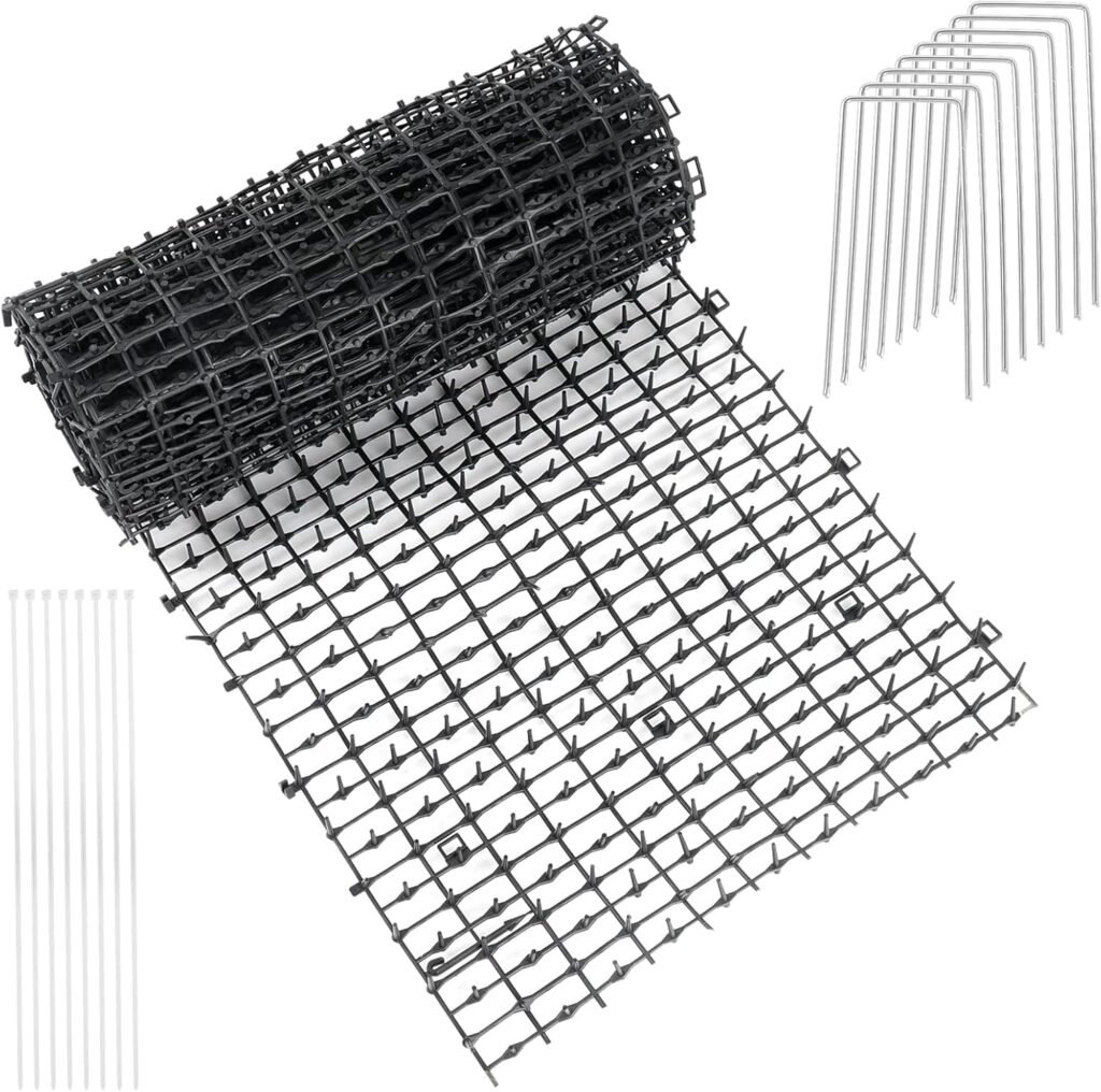 Kattenafweer spijkermat 30x200 cm voor tuin en binnen, plastic anti-kat mat met spikes