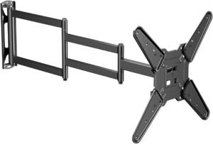 TV muurbeugel 26-65 inch met uitschuifbare arm, draaibaar en kantelbaar, VESA 400x400 mm, tot 40 kg