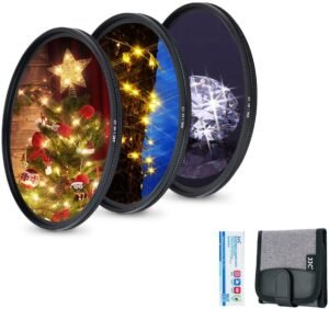 58mm Sterfilter Set – Kruisster Effect met 4-, 6- en 8-Punts Sterpatroon – Lensfilter voor Fotografie – Voor 58mm Draadlenzen