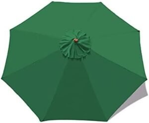 Parasoldoek 3 Meter Groen – Vervangend Parasolzeil voor Tuinparasol – UV-bescherming en Waterafstotend Polyester – 6 Ribben