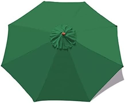 Groen vervangend parasoldoek voor buitenparasol van 3 meter met 6 ribben, UV-bescherming en waterafstotend polyester