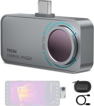 Thermische beeldcamera voor Android met USB Type-C, 256 x 192 resolutie en meetbereik van -15°C tot 600°C