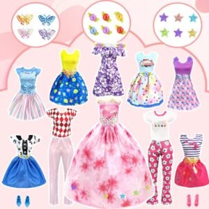 Poppenkast Set met Handpoppen – 8-delige Poppenset met Kleding en Accessoires – Interactief en Educatief Speelgoed – Voor Kinderen en Volwassenen