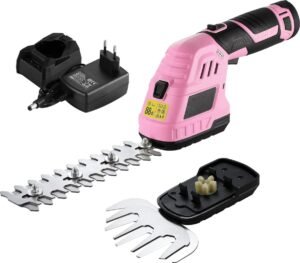 Draadloze Gras- en Struikschaar 12V 2-in-1 – Grasmaaier en Heggenschaar – 2Ah Accu met Oplader – Grasmes 12,5 cm en Struikmes 16 cm