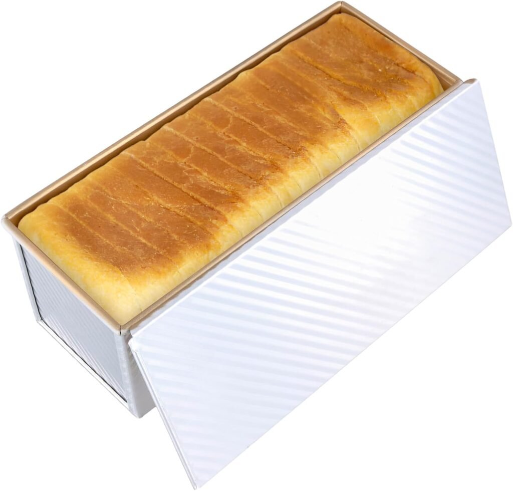 Broodvorm met deksel 1000 g, antiaanbak bakvorm van aluminiumlegering voor brood en cake, 34 x 13,5 x 12 cm