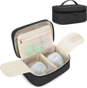 Borstkolf tas zwart, compacte opbergtas voor borstkolf en accessoires