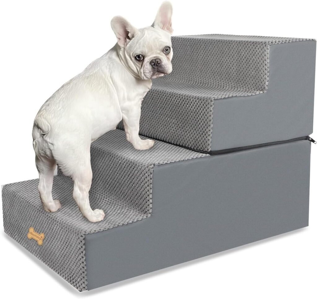 Hondentrap met 4 treden voor kleine honden en katten, 61 x 40 x 45 cm