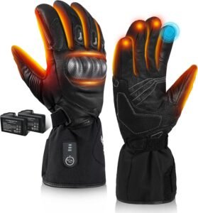 Verwarmde Handschoenen – Oplaadbare Thermohandschoenen met Knokkelbescherming – Voor Motor, Auto, Skiën en Winteractiviteiten – 12V/7,4V