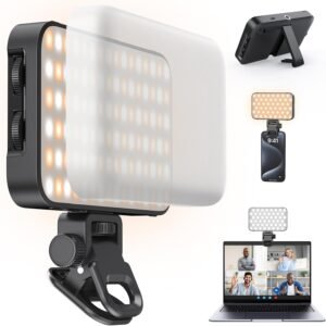 Selfie Licht Clip-On – 96 LED Telefoonlicht met 3 Lichtmodi – Oplaadbaar Videolicht voor Selfies, Vloggen, Make-up en Videobellen – CRI 90