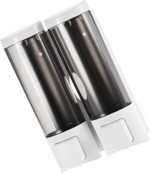 Zeepdispenser set 200ml x2 wandmontage voor zeep shampoo en douchegel in badkamer en toilet