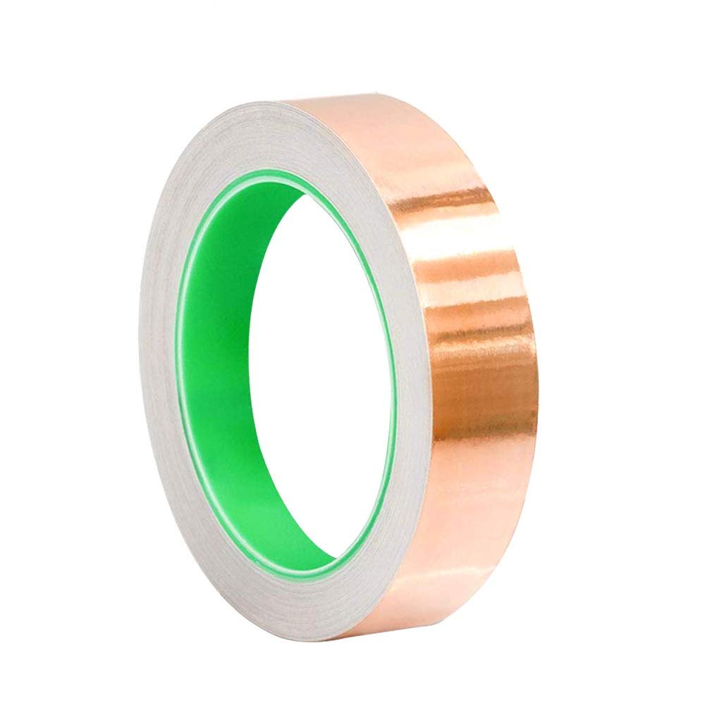 Zelfklevende kopertape 50 m x 20 mm voor EMI-afscherming, elektronica, knutselprojecten en glasbewerking