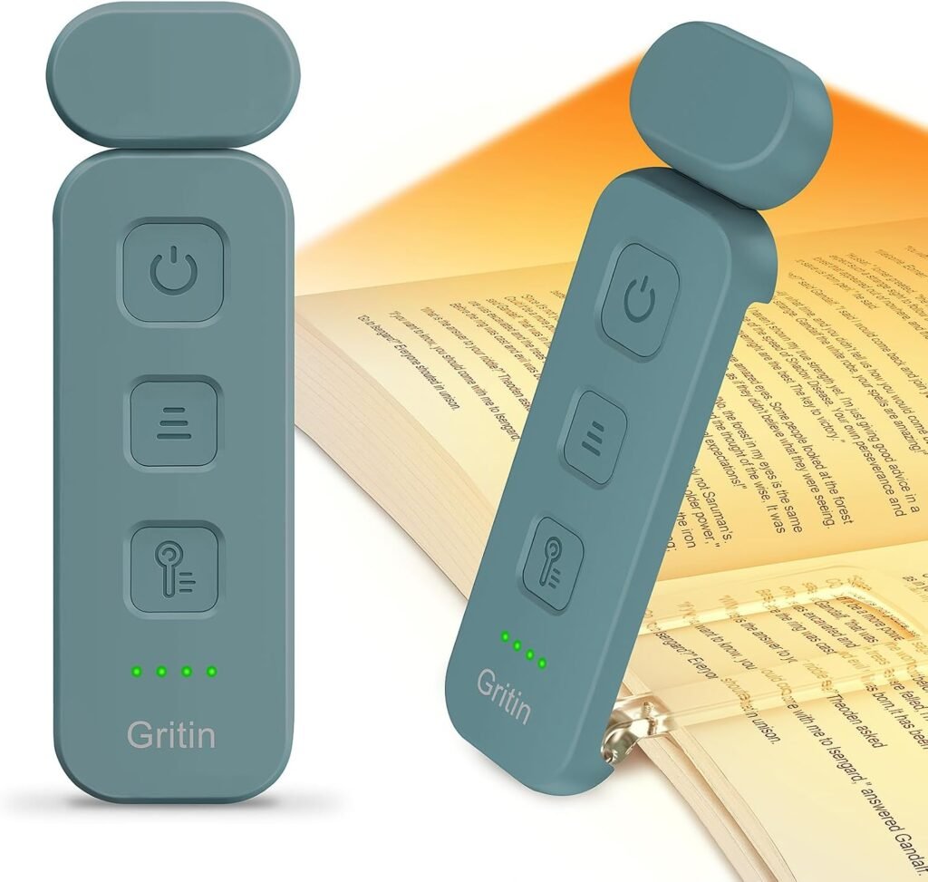 Oplaadbare clip-on boekenlamp met 3 lichtkleuren, 5 helderheidsniveaus en tot 80 uur batterijduur