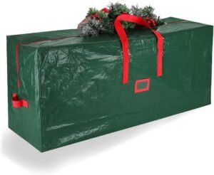 Waterdichte opbergtas voor kerstboom en tuinkussens 162 x 15 x 75 cm met stevige ritssluiting en handvatten