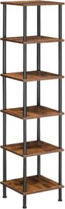 Hoekrek 6 Lagen – Boekenkast en Plantenrek – Opbergmeubel voor Woonkamer, Slaapkamer of Kantoor – Industrieel Vintage Bruin