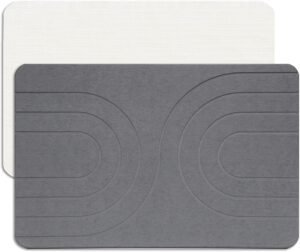 Badmat van Diatomeeënaarde 60×38 cm – Ovale Douchemat – Superabsorberend en Sneldrogend – Antislip en Antibacterieel